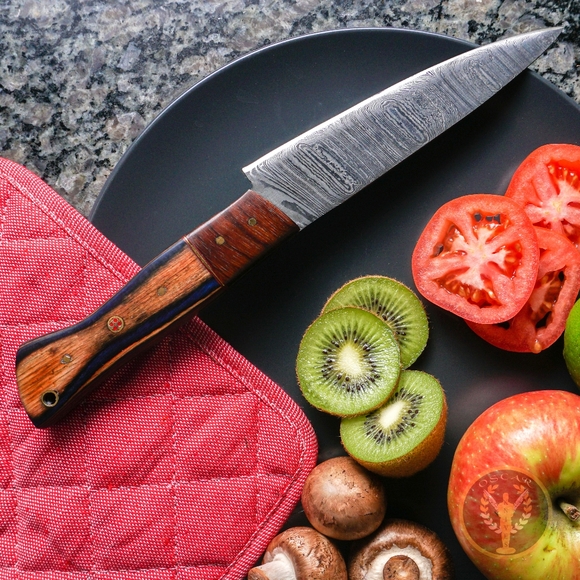 COPY - Damascus Steel Chef Knife (Set of 5) | Hand Forged Kitchen Knife Set - Picture 3 of 6